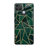 Abstract Green Realme C12 Glass Back Cover Online