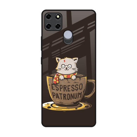 Tea With Kitty Realme C12 Glass Back Cover Online