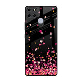 Heart Rain Fall Realme C12 Glass Back Cover Online