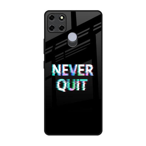 Never Quit Realme C12 Glass Back Cover Online