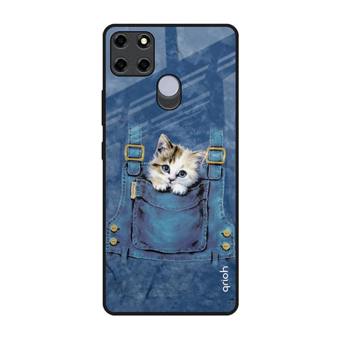 Kitty In Pocket Realme C12 Glass Back Cover Online