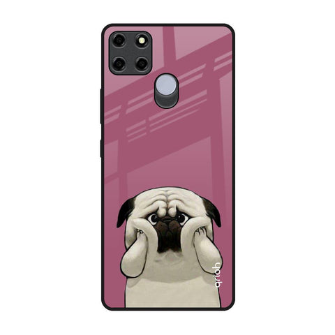 Funny Pug Face Realme C12 Glass Back Cover Online