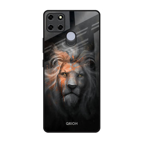 Devil Lion Realme C12 Glass Back Cover Online