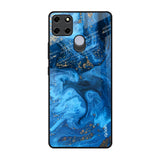 Gold Sprinkle Realme C12 Glass Back Cover Online