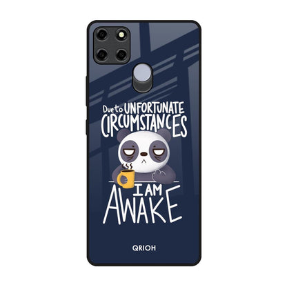 Struggling Panda Realme C12 Glass Back Cover Online