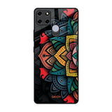 Retro Gorgeous Flower Realme C12 Glass Back Cover Online