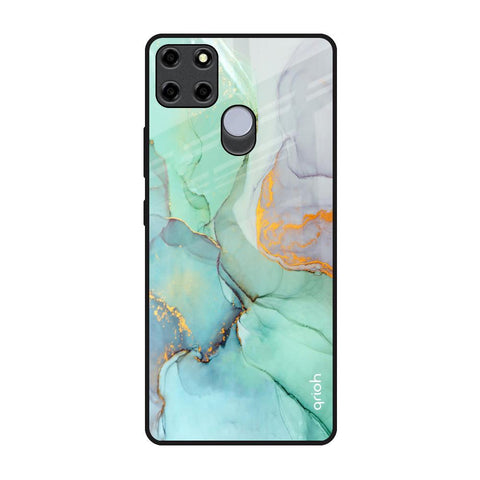 Green Marble Realme C12 Glass Back Cover Online