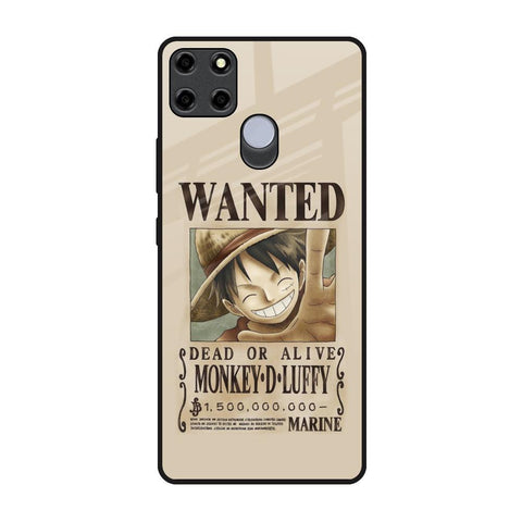 Luffy Wanted Realme C12 Glass Back Cover Online