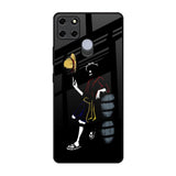 Luffy Line Art Realme C12 Glass Back Cover Online