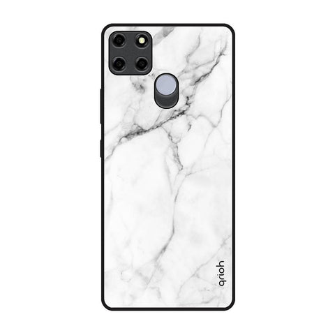 Modern White Marble Realme C12 Glass Back Cover Online