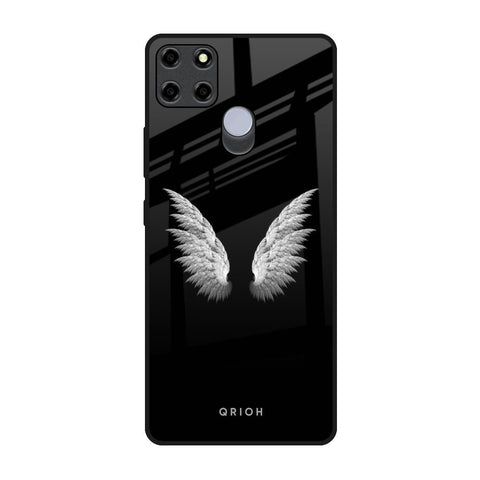 White Angel Wings Realme C12 Glass Back Cover Online