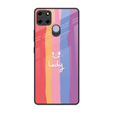 Lucky Abstract Realme C12 Glass Back Cover Online