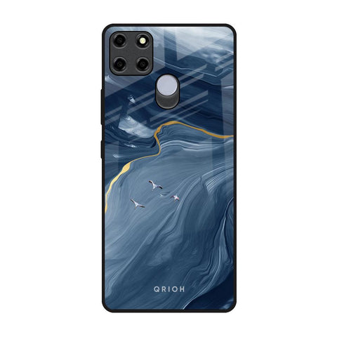 Deep Ocean Marble Realme C12 Glass Back Cover Online
