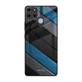 Multicolor Wooden Effect Realme C12 Glass Back Cover Online