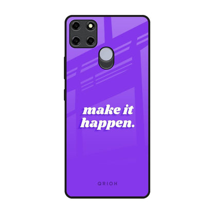 Make it Happen Realme C12 Glass Back Cover Online