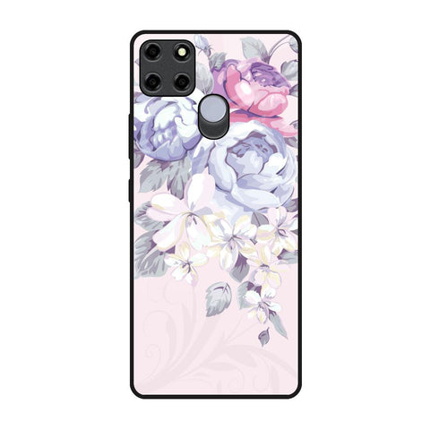 Elegant Floral Realme C12 Glass Back Cover Online