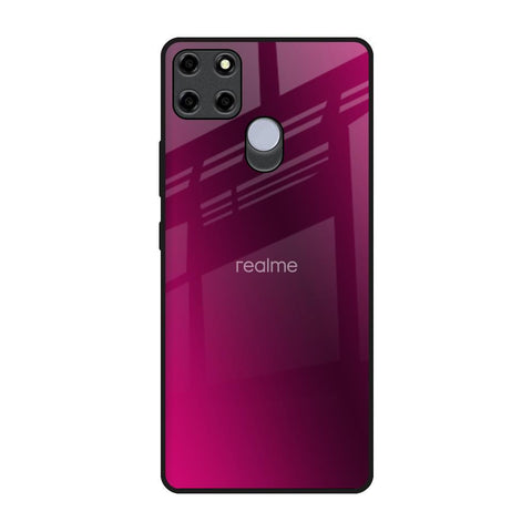 Pink Burst Realme C12 Glass Back Cover Online
