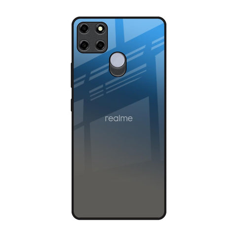 Blue Grey Ombre Realme C12 Glass Back Cover Online