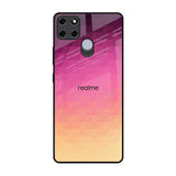 Geometric Pink Diamond Realme C12 Glass Back Cover Online