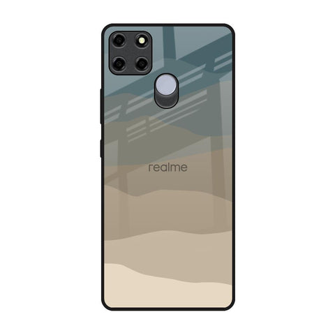 Abstract Mountain Pattern Realme C12 Glass Back Cover Online