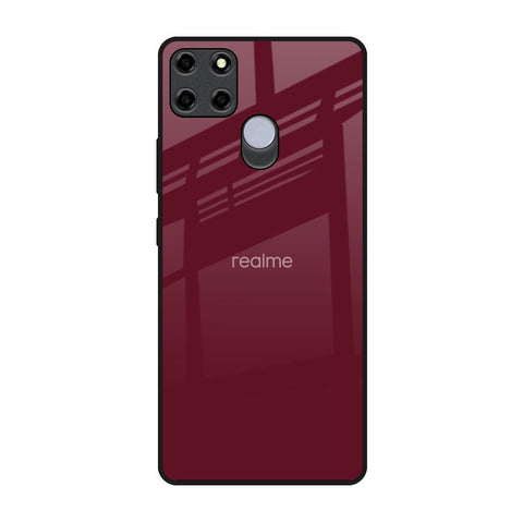 Classic Burgundy Realme C12 Glass Back Cover Online