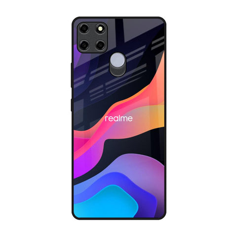 Colorful Fluid Realme C12 Glass Back Cover Online