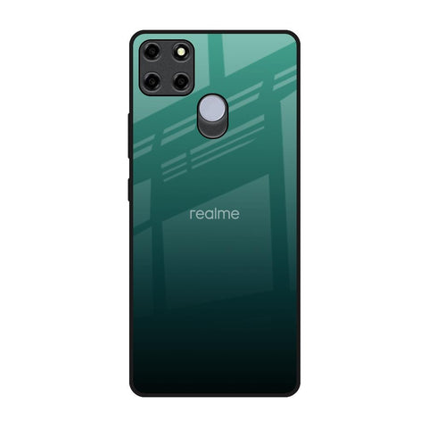 Palm Green Realme C12 Glass Back Cover Online