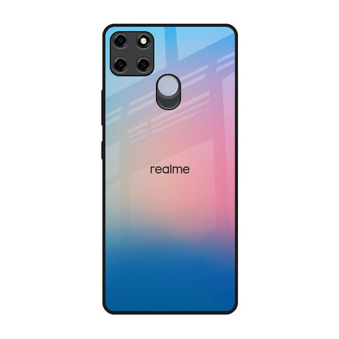 Blue & Pink Ombre Realme C12 Glass Back Cover Online