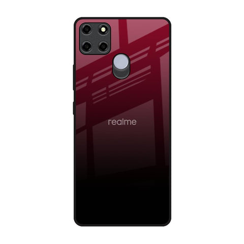 Wine Red Realme C12 Glass Back Cover Online