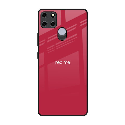 Solo Maroon Realme C12 Glass Back Cover Online