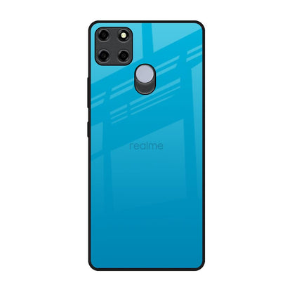 Blue Aqua Realme C12 Glass Back Cover Online