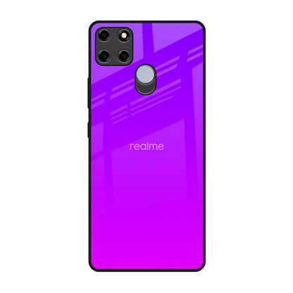 Purple Pink Realme C12 Glass Back Cover Online