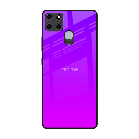 Purple Pink Realme C12 Glass Back Cover Online