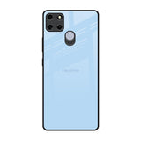 Pastel Sky Blue Realme C12 Glass Back Cover Online