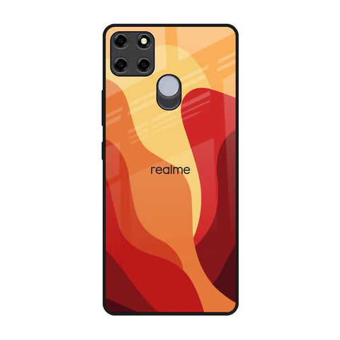 Magma Color Pattern Realme C12 Glass Back Cover Online