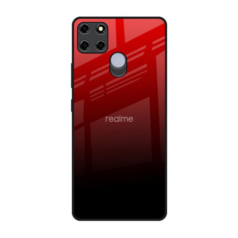 Maroon Faded Realme C12 Glass Back Cover Online