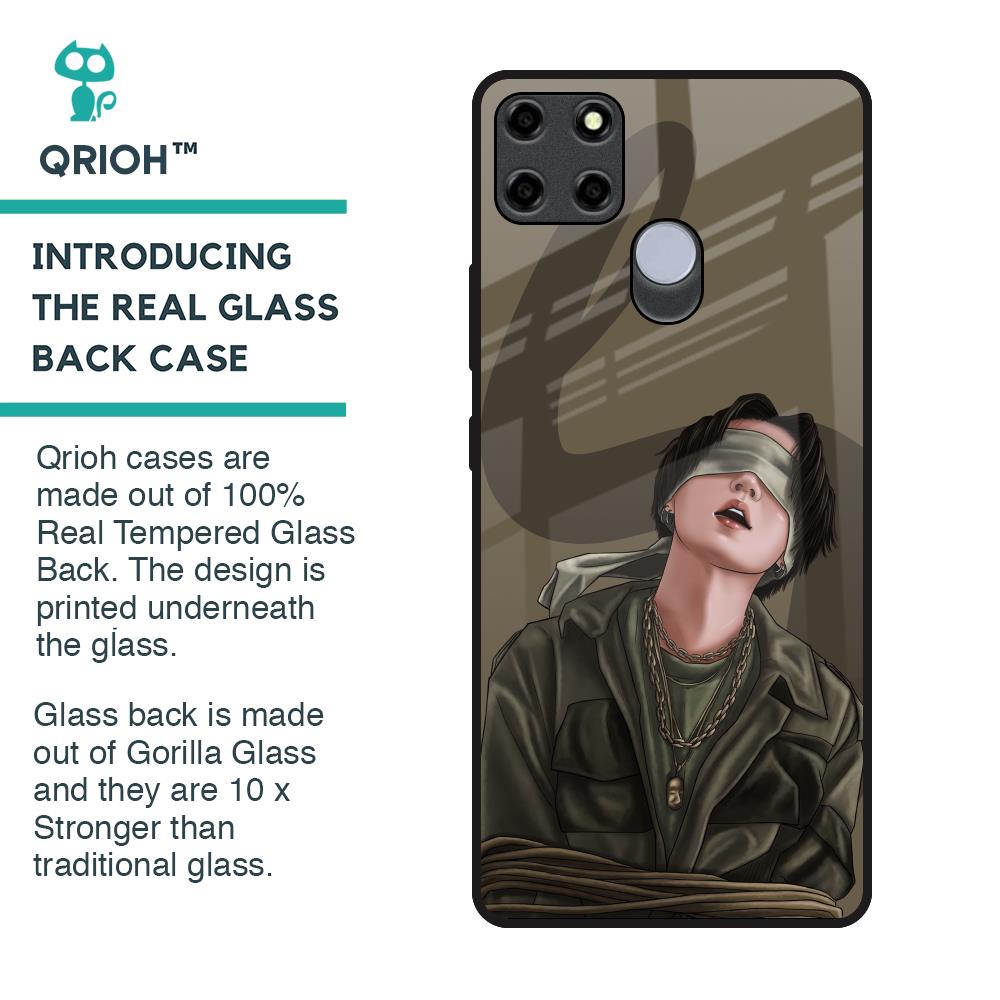 Blind Fold Glass Case for Realme C12