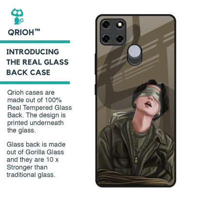 Blind Fold Glass Case for Realme C12