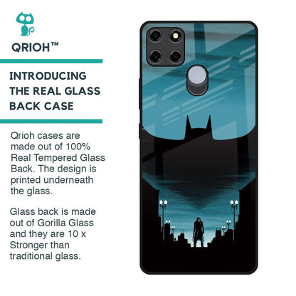 Cyan Bat Glass Case for Realme C12