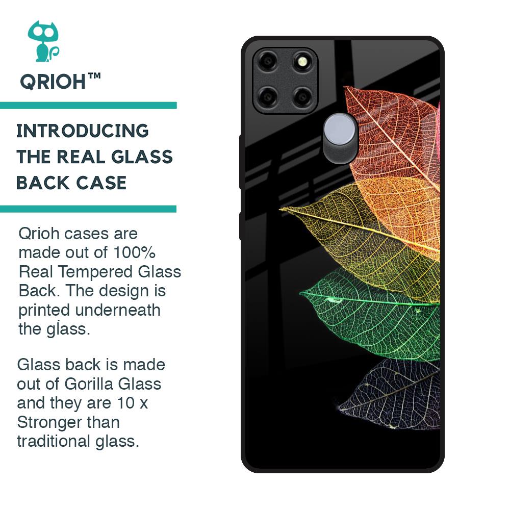 Colorful Leaves Glass Case for Realme C12