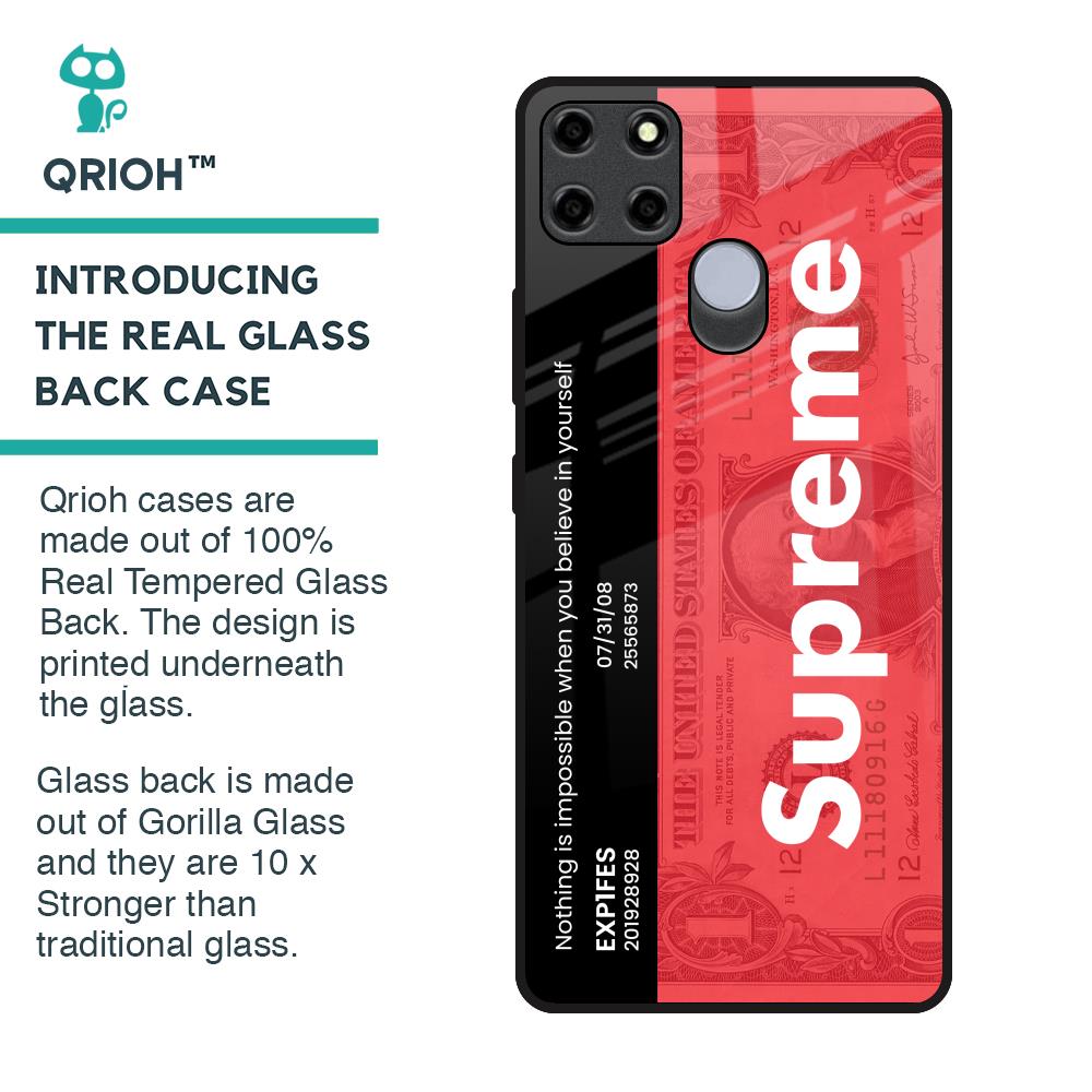 Supreme Ticket Glass Case for Realme C12