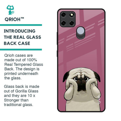 Funny Pug Face Glass Case For Realme C12