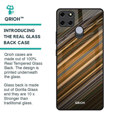 Diagonal Slash Pattern Glass Case for Realme C12