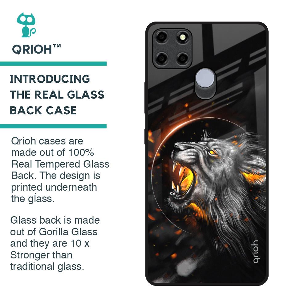 Aggressive Lion Glass Case for Realme C12