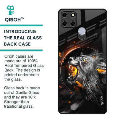 Aggressive Lion Glass Case for Realme C12
