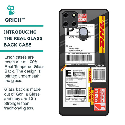Cool Barcode Label Glass Case For Realme C12
