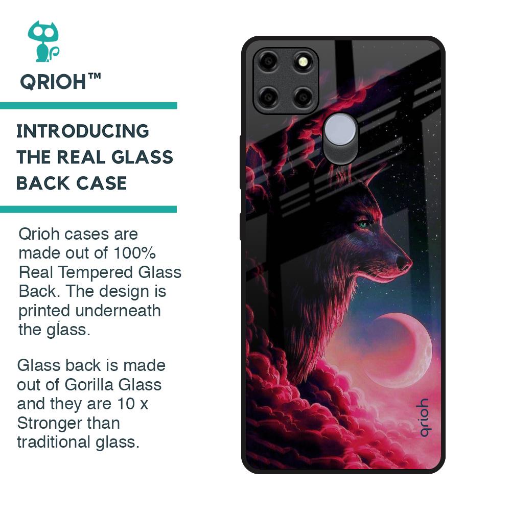 Moon Wolf Glass Case for Realme C12