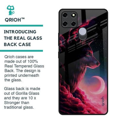 Moon Wolf Glass Case for Realme C12