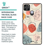 Abstract Faces Glass Case for Realme C12