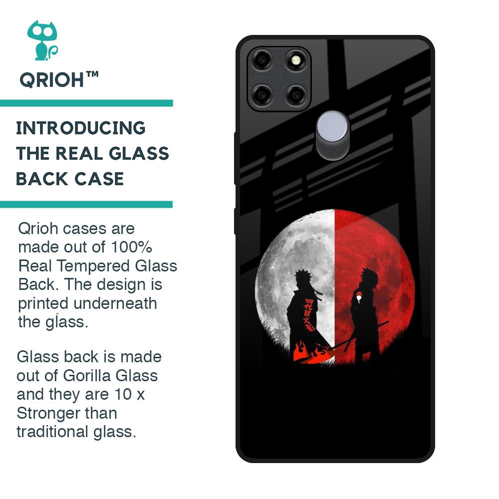Anime Red Moon Glass Case for Realme C12